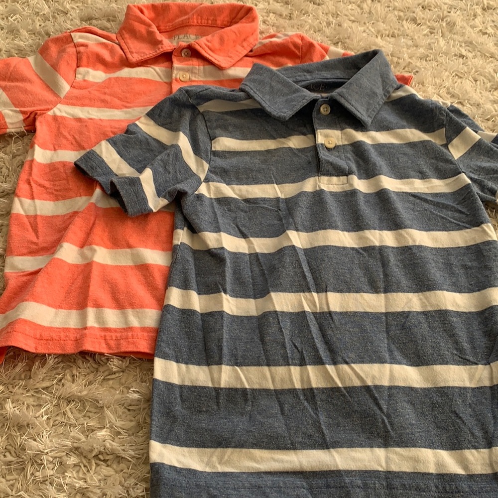 2 striped polos